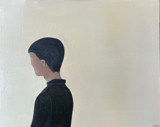 Homme sur fond beige